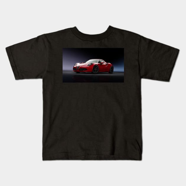 Alfa Romeo 4C Kids T-Shirt by Z31Chris